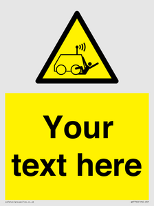 Custom warning run over by operator controlled machine